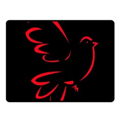 Dove Red Black Fly Animals Bird Fleece Blanket (small) by Mariart