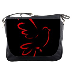 Dove Red Black Fly Animals Bird Messenger Bags