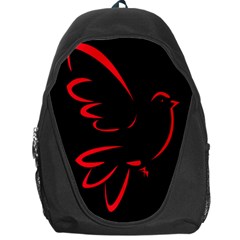 Dove Red Black Fly Animals Bird Backpack Bag