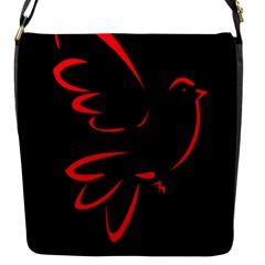 Dove Red Black Fly Animals Bird Flap Messenger Bag (s)