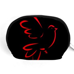 Dove Red Black Fly Animals Bird Accessory Pouches (medium) 