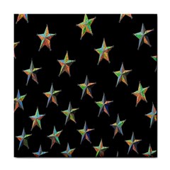 Colorful Gold Star Christmas Tile Coasters by Mariart