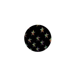 Colorful Gold Star Christmas 1  Mini Buttons by Mariart