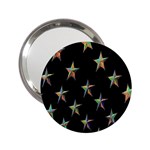 Colorful Gold Star Christmas 2.25  Handbag Mirrors Front