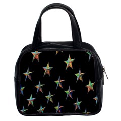 Colorful Gold Star Christmas Classic Handbags (2 Sides) by Mariart