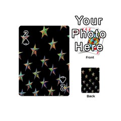 Colorful Gold Star Christmas Playing Cards 54 (mini)  by Mariart