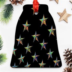 Colorful Gold Star Christmas Ornament (bell) by Mariart