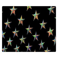 Colorful Gold Star Christmas Double Sided Flano Blanket (small)  by Mariart