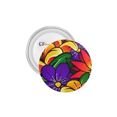 Bright Flowers Floral Sunflower Purple Orange Greeb Red Star 1 75  Buttons