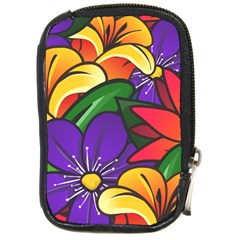 Bright Flowers Floral Sunflower Purple Orange Greeb Red Star Compact Camera Cases