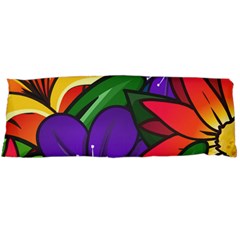 Bright Flowers Floral Sunflower Purple Orange Greeb Red Star Body Pillow Case (dakimakura) by Mariart