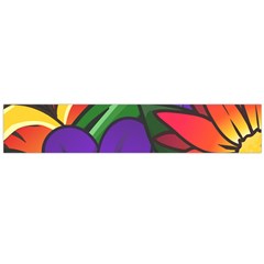 Bright Flowers Floral Sunflower Purple Orange Greeb Red Star Flano Scarf (large) by Mariart