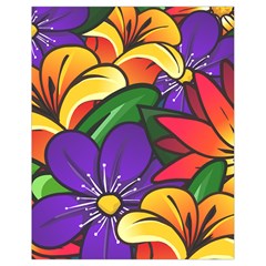 Bright Flowers Floral Sunflower Purple Orange Greeb Red Star Drawstring Bag (small) by Mariart