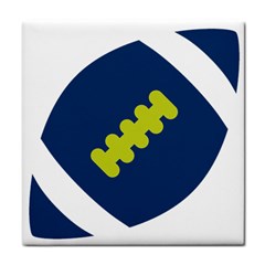 Football America Blue Green White Sport Tile Coasters