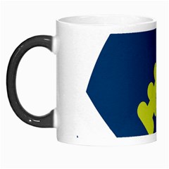 Football America Blue Green White Sport Morph Mugs