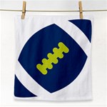 Football America Blue Green White Sport Face Towel Front