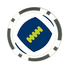 Football America Blue Green White Sport Poker Chip Card Guard (10 Pack) by Mariart