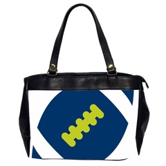 Football America Blue Green White Sport Office Handbags (2 Sides)  by Mariart