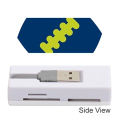 Football America Blue Green White Sport Memory Card Reader (stick)  by Mariart