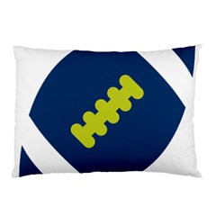 Football America Blue Green White Sport Pillow Case (two Sides) by Mariart