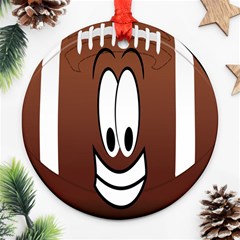 Happy Football Clipart Excellent Illustration Face Ornament (round)