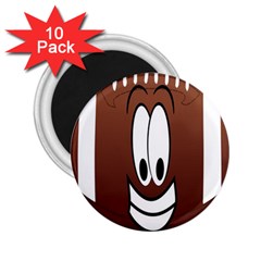 Happy Football Clipart Excellent Illustration Face 2 25  Magnets (10 Pack)  by Mariart