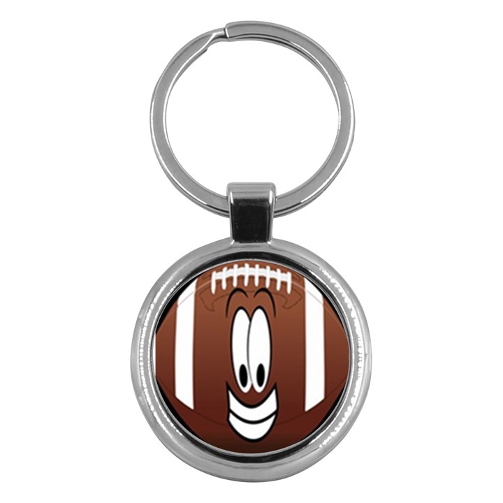 Happy Football Clipart Excellent Illustration Face Key Chains (Round) 