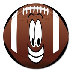 Happy Football Clipart Excellent Illustration Face Magnet 5  (round) by Mariart