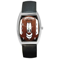 Happy Football Clipart Excellent Illustration Face Barrel Style Metal Watch by Mariart