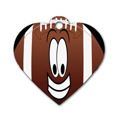 Happy Football Clipart Excellent Illustration Face Dog Tag Heart (one Side) by Mariart