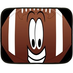 Happy Football Clipart Excellent Illustration Face Double Sided Fleece Blanket (mini)  by Mariart