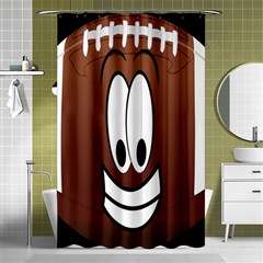 Happy Football Clipart Excellent Illustration Face Shower Curtain 48  X 72  (small)  by Mariart