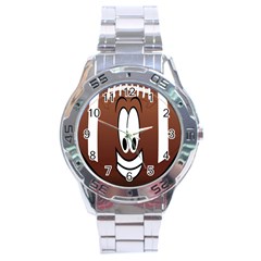 Happy Football Clipart Excellent Illustration Face Stainless Steel Analogue Watch by Mariart