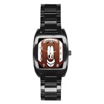 Happy Football Clipart Excellent Illustration Face Stainless Steel Barrel Watch Front