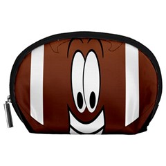 Happy Football Clipart Excellent Illustration Face Accessory Pouches (large)  by Mariart