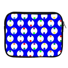 Easter Egg Fabric Circle Blue White Red Yellow Rainbow Apple Ipad 2/3/4 Zipper Cases by Mariart