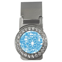 Drones Registration Equipment Game Circle Blue White Focus Money Clips (cz) 