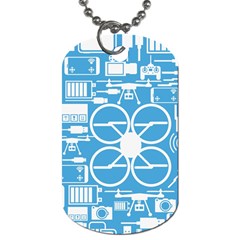 Drones Registration Equipment Game Circle Blue White Focus Dog Tag (one Side) by Mariart