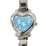 Drones Registration Equipment Game Circle Blue White Focus Heart Italian Charm Watch Front