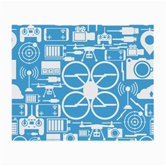 Drones Registration Equipment Game Circle Blue White Focus Small Glasses Cloth by Mariart