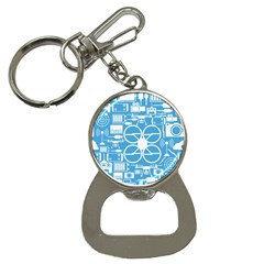 Drones Registration Equipment Game Circle Blue White Focus Button Necklaces by Mariart