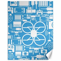 Drones Registration Equipment Game Circle Blue White Focus Canvas 12  X 16   by Mariart