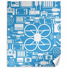 Drones Registration Equipment Game Circle Blue White Focus Canvas 16  X 20   by Mariart