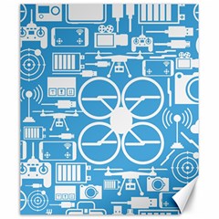 Drones Registration Equipment Game Circle Blue White Focus Canvas 20  X 24   by Mariart