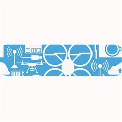 Drones Registration Equipment Game Circle Blue White Focus Large Bar Mats by Mariart