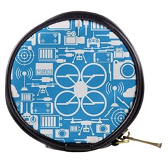 Drones Registration Equipment Game Circle Blue White Focus Mini Makeup Bags by Mariart