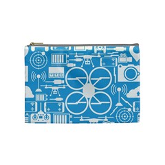 Drones Registration Equipment Game Circle Blue White Focus Cosmetic Bag (medium)  by Mariart