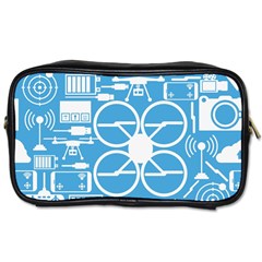 Drones Registration Equipment Game Circle Blue White Focus Toiletries Bags by Mariart