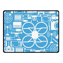 Drones Registration Equipment Game Circle Blue White Focus Fleece Blanket (small) by Mariart