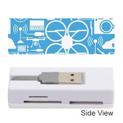 Drones Registration Equipment Game Circle Blue White Focus Memory Card Reader (stick)  by Mariart